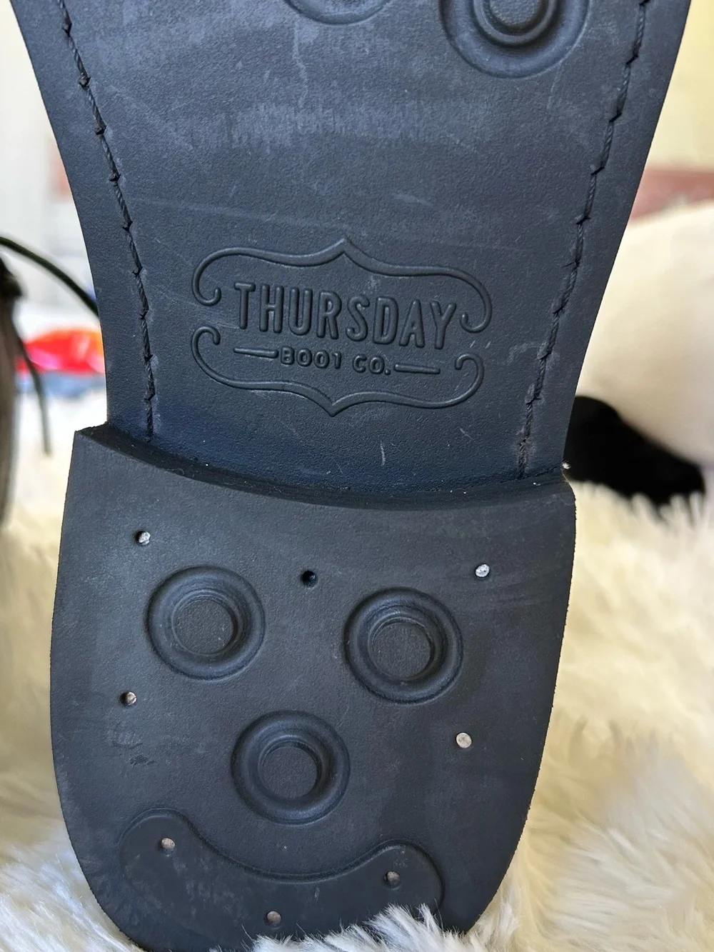 Thursday Boot Company Black Leather Lace-Up Boots